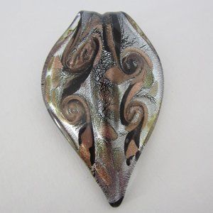 Leaf Glass Pendant Statement Necklace